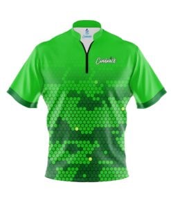 CoolWick Elite Green Molecules Sash Zip Jersey