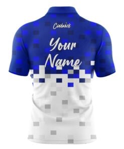 Alternative view of CoolWick Elite Blue Snowy Pixels Sash Zip Jersey