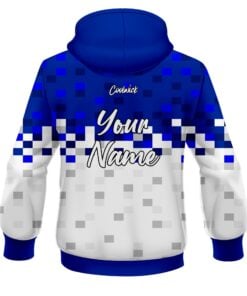 Alternative view of CoolWick Elite Blue Snowy Pixels Hoodie