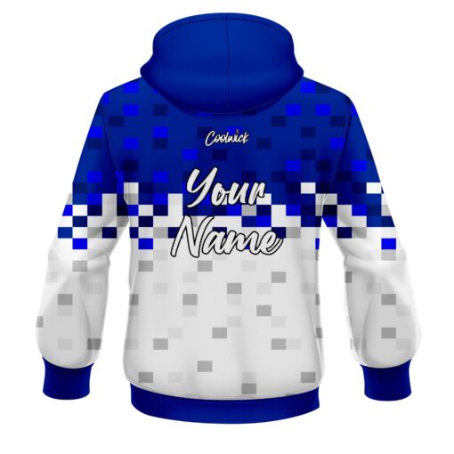 CoolWick Elite Blue Snowy Pixels Hoodie - Image 2