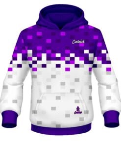 CoolWick Elite Purple Snowy Pixels Hoodie
