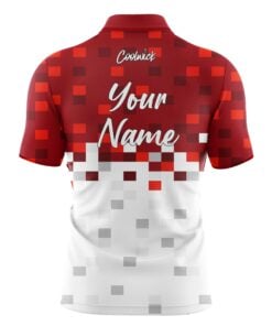 Alternative view of CoolWick Elite Red Snowy Pixels Sash Zip Jersey
