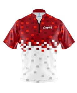 CoolWick Elite Red Snowy Pixels Sash Zip Jersey