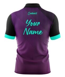 Alternative view of CoolWick Elite Purple and Teal Quartet Sash Zip Jersey