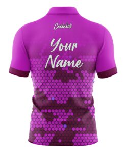 Alternative view of CoolWick Elite Purple Molecules Sash Zip Jersey