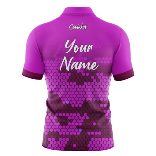 CoolWick Elite Purple Molecules Sash Zip Jersey - Image 2
