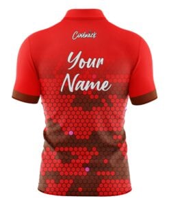 Alternative view of CoolWick Elite Red Molecules Sash Zip Jersey