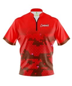 CoolWick Elite Red Molecules Sash Zip Jersey