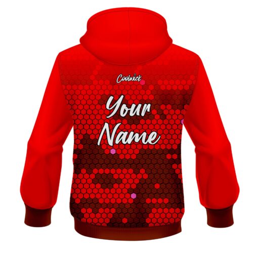CoolWick Elite Red Molecule Hoodie - Image 2