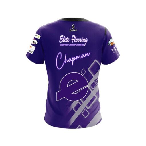 Ebonite AJ Chapman Purple Grey Element CoolWick Bowling Jersey - Image 2