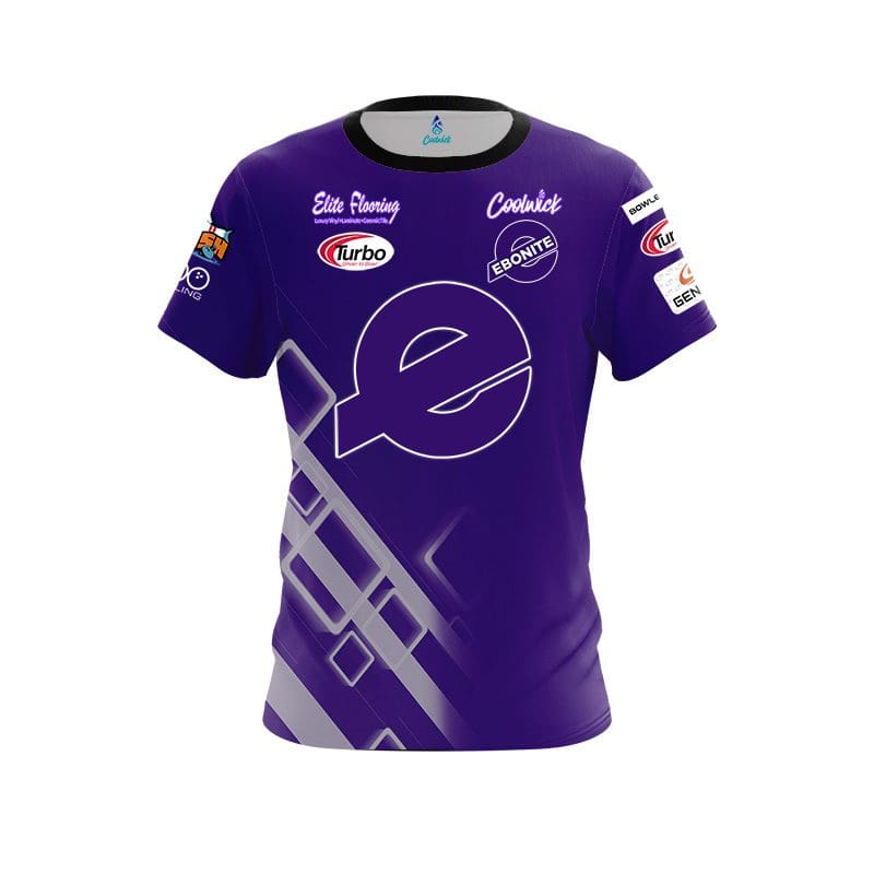 Ebonite AJ Chapman Purple Grey Element CoolWick Bowling Jersey
