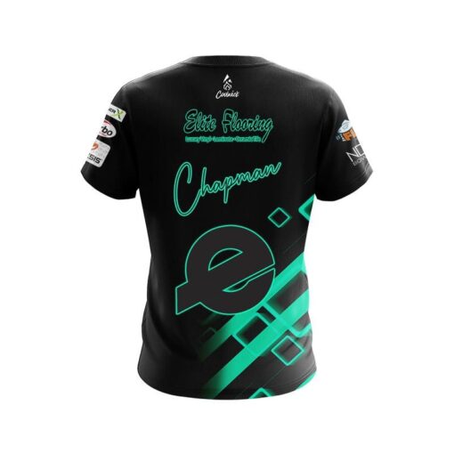 Ebonite AJ Chapman Teal Element CoolWick Bowling Jersey - Image 2