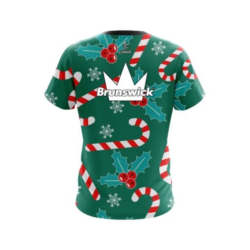 Brunswick Merry Candy Cane CoolWick Bowling Jersey - Image 2