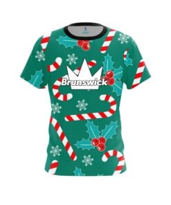Brunswick Merry Candy Cane CoolWick Bowling Jersey