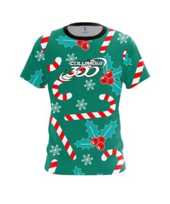 Columbia 300 Merry Candy Cane CoolWick Bowling Jersey