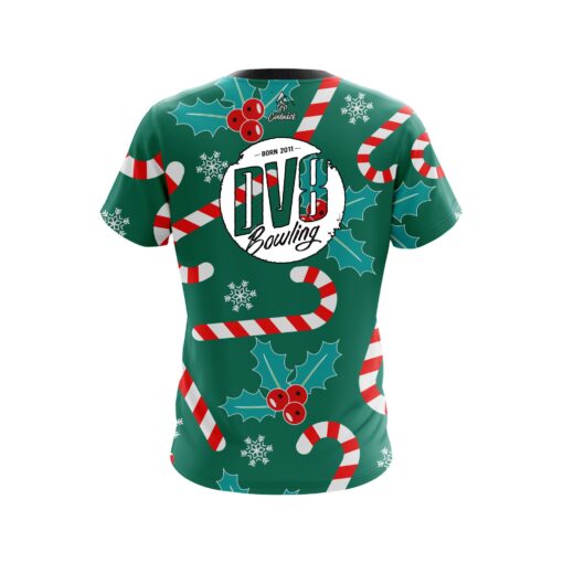 DV8 Merry Candy Cane CoolWick Bowling Jersey - Image 2