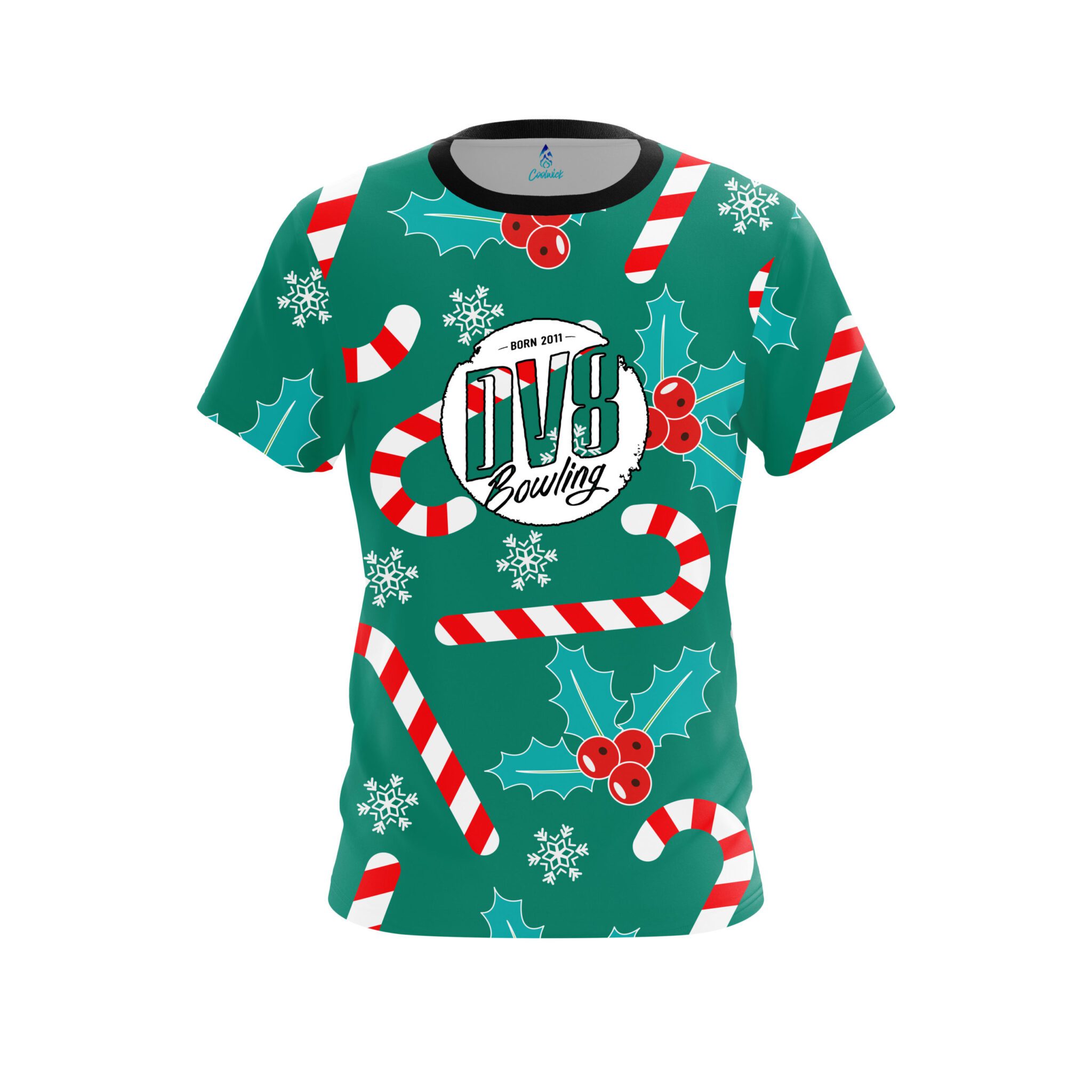 DV8 Merry Candy Cane CoolWick Bowling Jersey