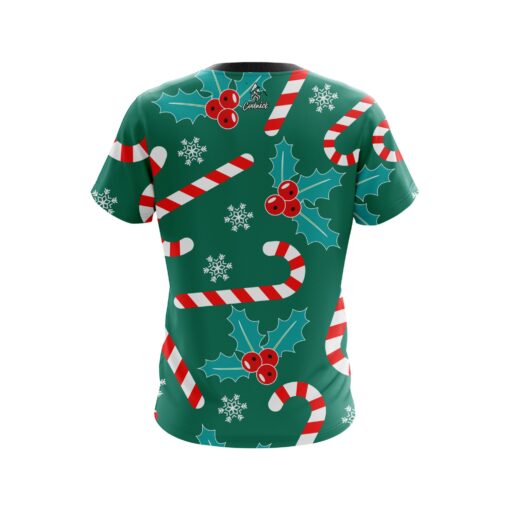 Plain Merry Candy Cane CoolWick Bowling Jersey - Image 2