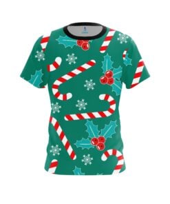 Plain Merry Candy Cane CoolWick Bowling Jersey