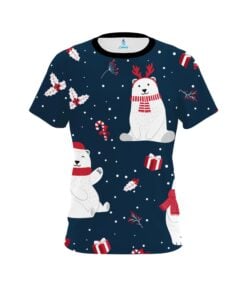 Plain Polar Bear Xmas CoolWick Bowling Jersey