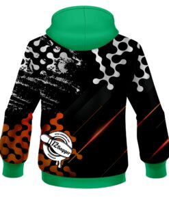 Alternative view of 12Bagger Level Up Orange CoolWick Bowling Hoodie