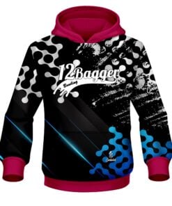 12Bagger Level Up Blue CoolWick Bowling Hoodie