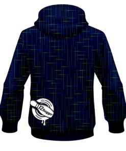 Alternative view of 12Bagger Rising Navy Blue CoolWick Bowling Hoodie
