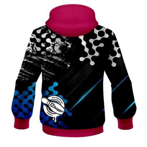12Bagger Level Up Blue CoolWick Bowling Hoodie - Image 2