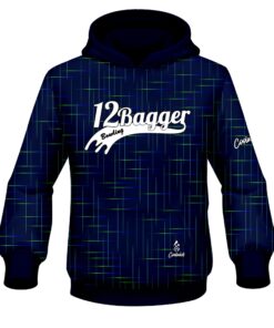 12Bagger Rising Navy Blue CoolWick Bowling Hoodie