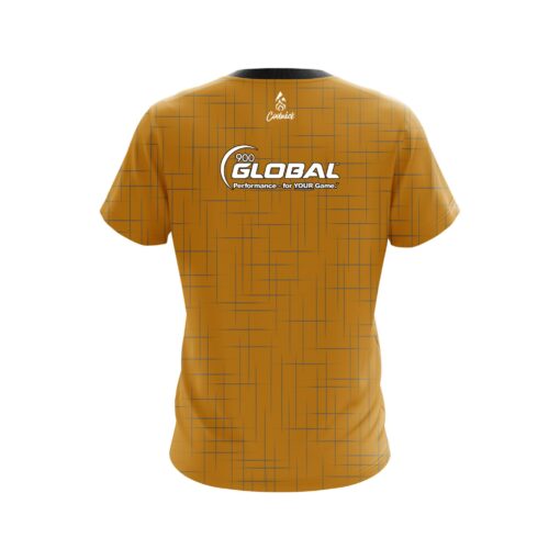 900 Global Rising Orange CoolWick Bowling Jersey - Image 2