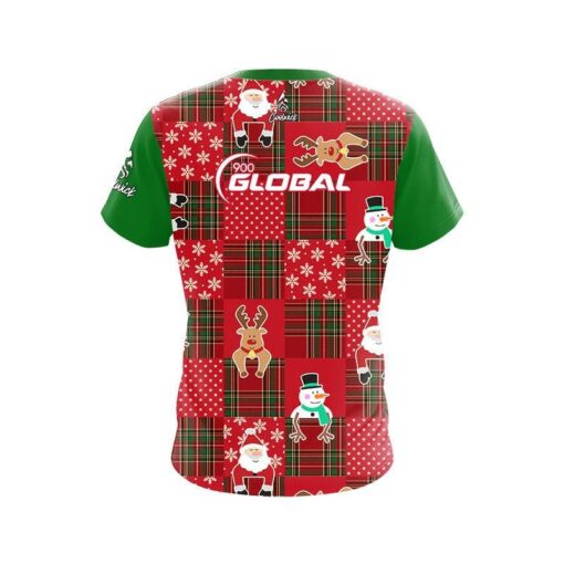 900 Global Ugly Sweater Christmas Quilt Holiday Time Coolwick Bowling Jersey - Image 2