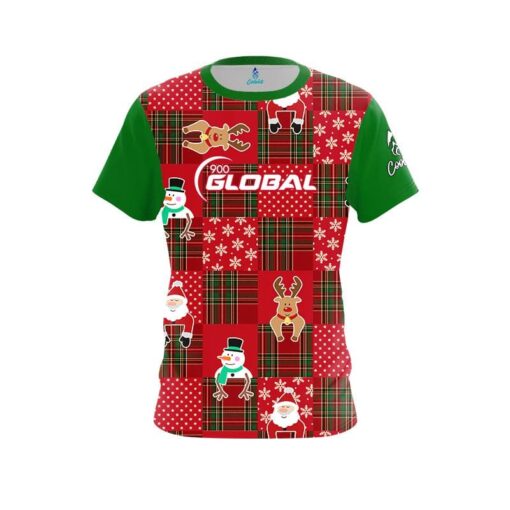 900 Global Ugly Sweater Christmas Quilt Holiday Time Coolwick Bowling Jersey