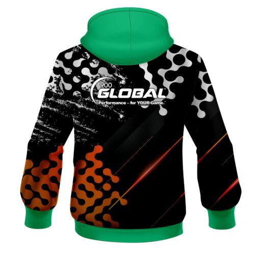 900 Global Level Up Orange CoolWick Bowling Hoodie - Image 2