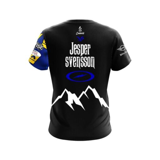 Jesper Svensson Black Blue ICE Replica CoolWick Bowling Jersey - Image 2