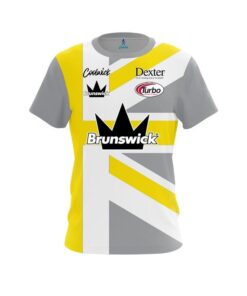 Brunswick Dom Barrett Yellow Union Jack CoolWick Bowling Jersey