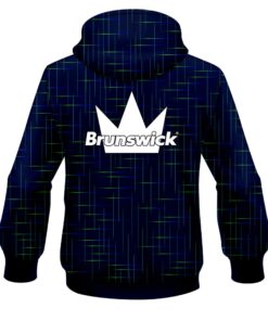 Alternative view of Brunswick Rising Navy Blue CoolWick Bowling Hoodie