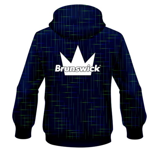 Brunswick Rising Navy Blue CoolWick Bowling Hoodie - Image 2