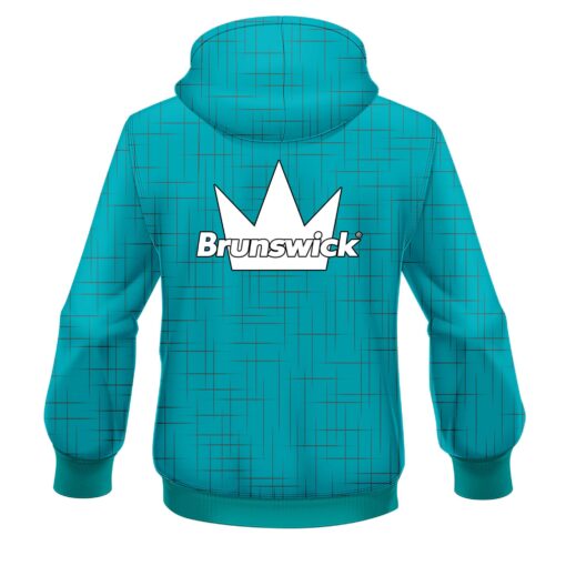 Brunswick Rising Teal CoolWick Bowling Jersey - Image 4