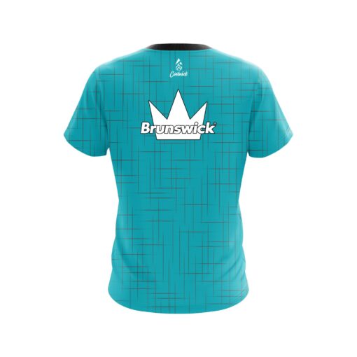 Brunswick Rising Teal CoolWick Bowling Jersey - Image 2