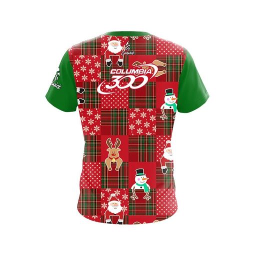 Columbia 300 Ugly Sweater Christmas Quilt Holiday Time Coolwick Bowling Jersey - Image 2