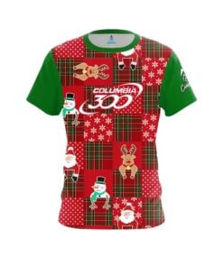 Columbia 300 Ugly Sweater Christmas Quilt Holiday Time Coolwick Bowling Jersey