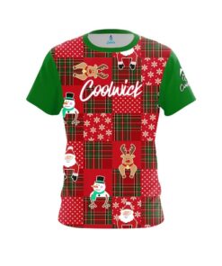 Signature Coolwick  Ugly Sweater Christmas Quilt Holiday Time Bowling Jersey