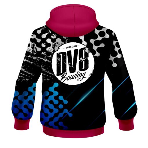 DV8 Level Up Blue CoolWick Bowling Hoodie - Image 2