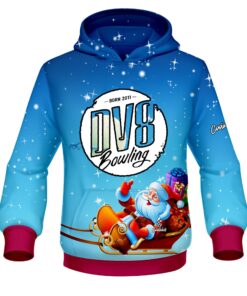 DV8 Santa Merry Christmas CoolWick Bowling Hoodie
