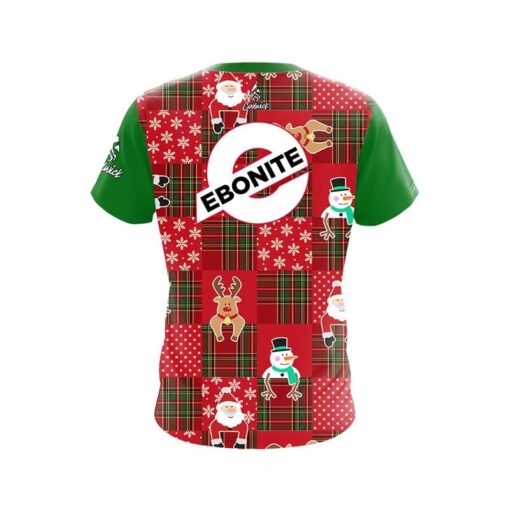 Ebonite Ugly Sweater Christmas Quilt Holiday Time Bowling Jersey - Image 2