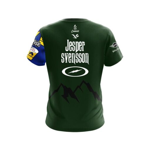 Jesper Svensson Forest Green ICE Replica CoolWick Bowling Jersey - Image 2