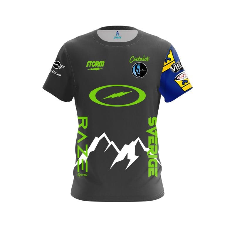 Storm Jesper Svensson Grey Lime ICE Replica CoolWick Bowling Jersey