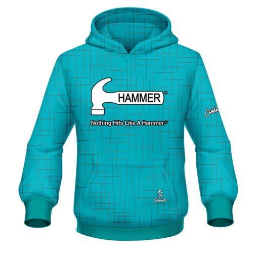 Hammer Rising Teal CoolWick Bowling Jersey - Image 3