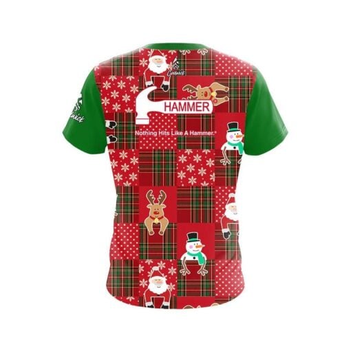 Hammer Ugly Sweater Christmas Quilt Holiday Time Bowling Jersey - Image 4