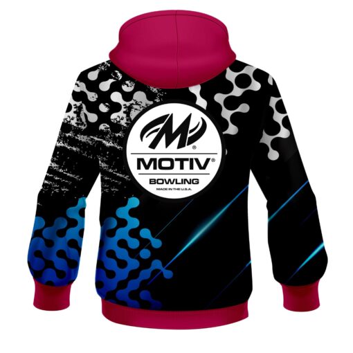 Motiv Level Up Blue CoolWick Bowling Hoodie - Image 2